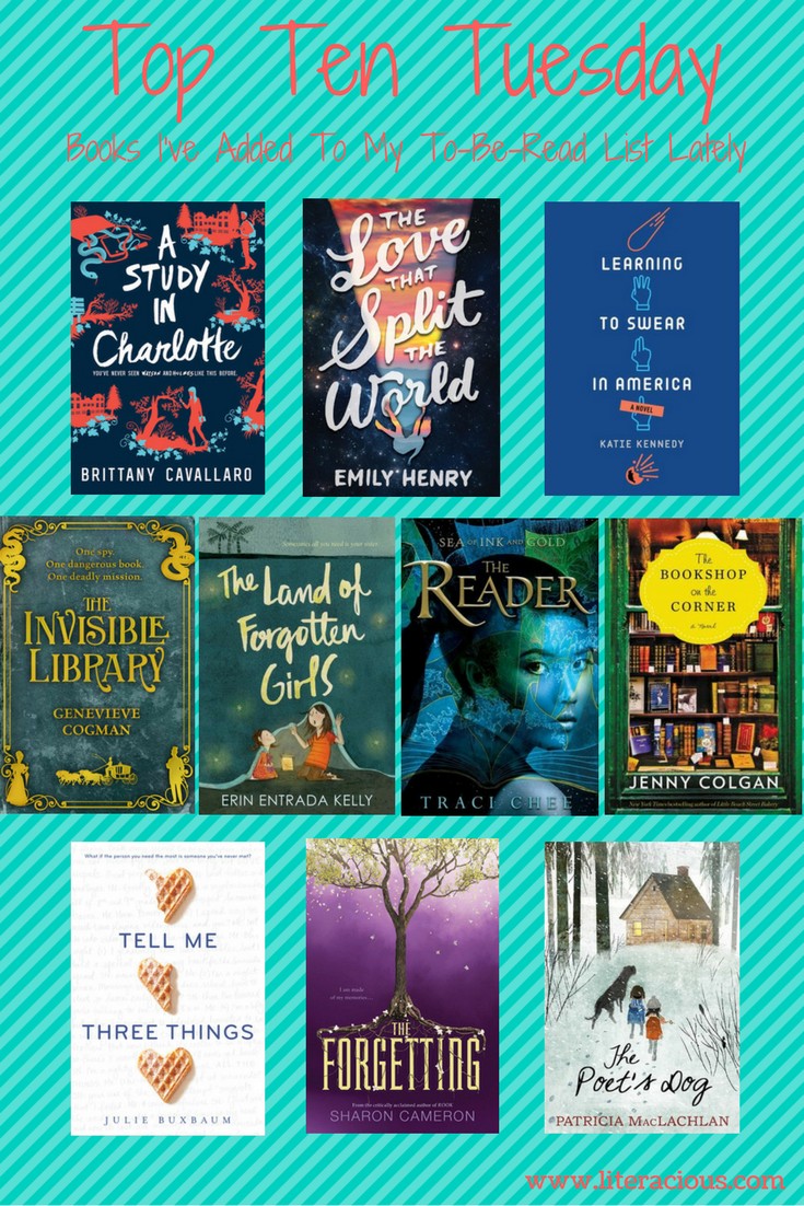Top Ten Tuesday: Books I've Added To My To-Be-Read List Lately ...